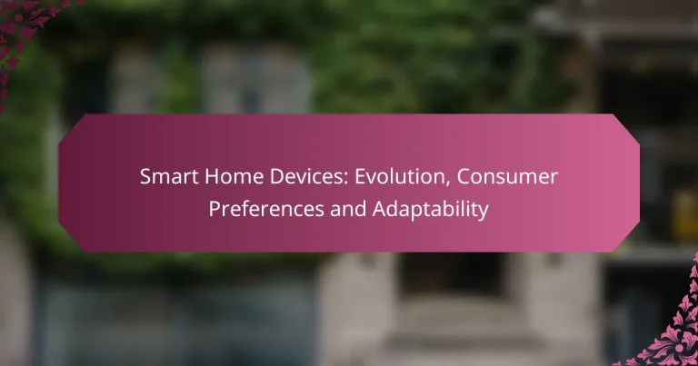 Smart Home Devices: Evolution, Consumer Preferences and Adaptability