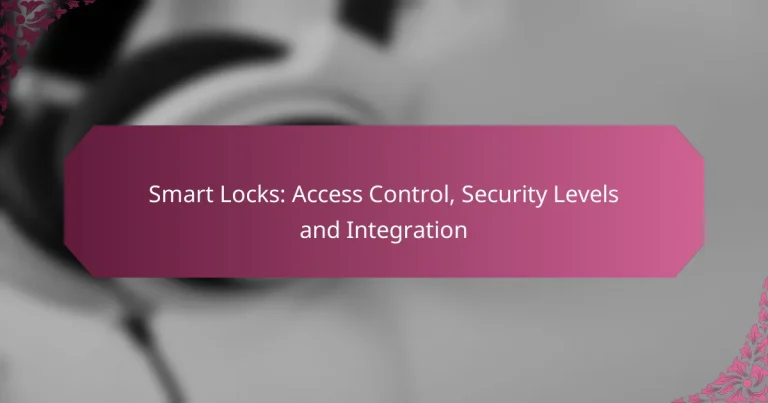 Smart Locks: Access Control, Security Levels and Integration