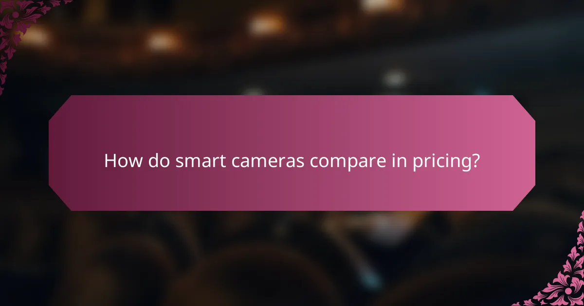 How do smart cameras compare in pricing?